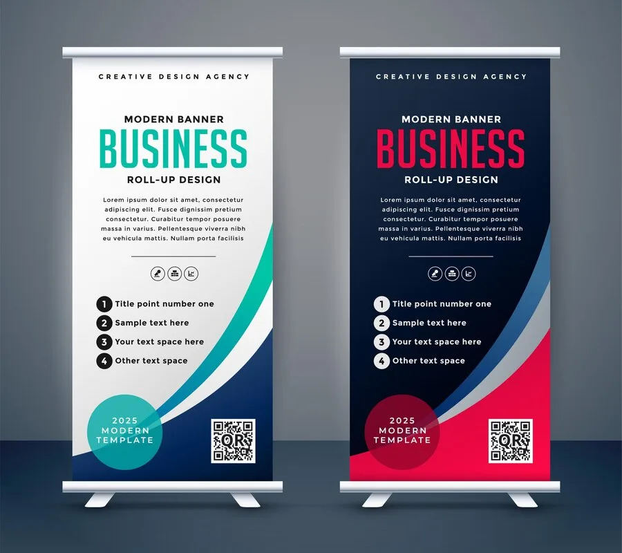 Rollup abstract roll up display standee banner dark light shade 1017 31431