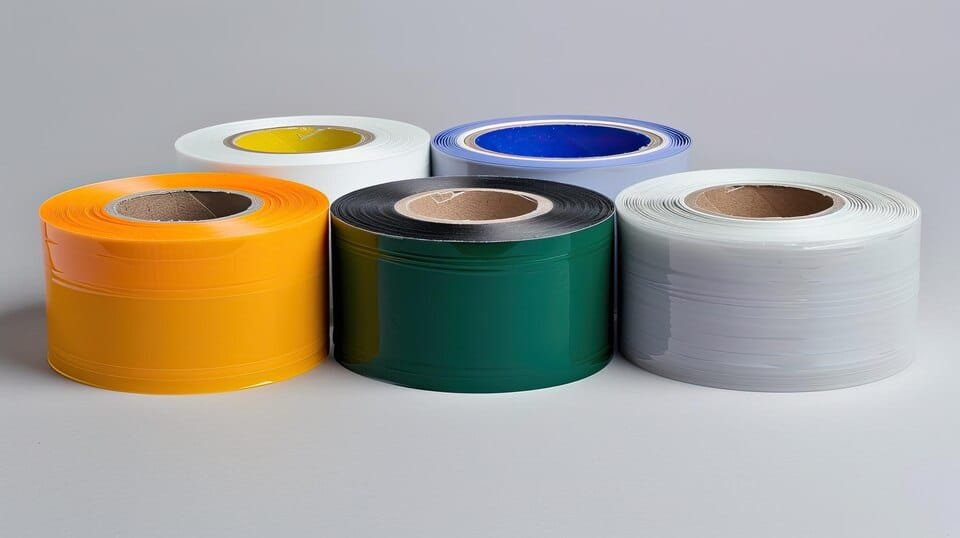 Tape Binding freepicdownloader.com five rolls adhesive tape various colors gray surface large
