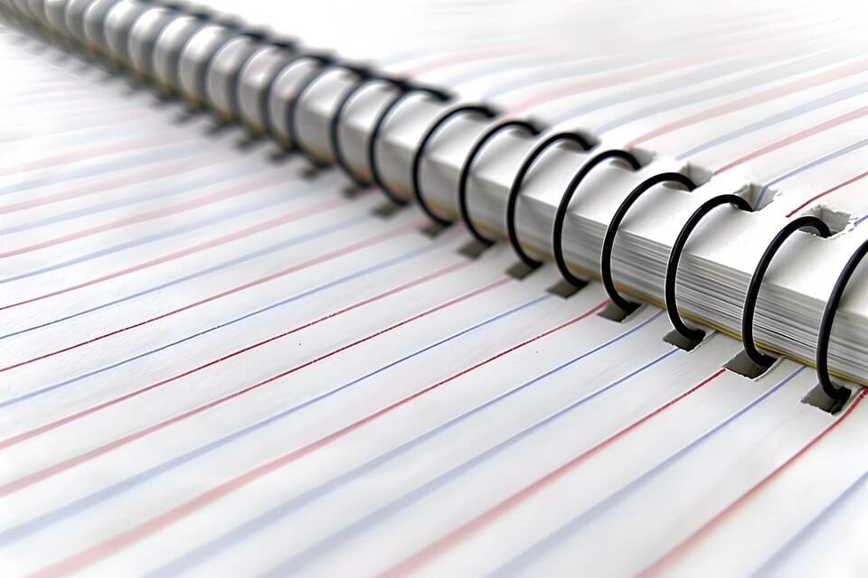 Metal Binding freepicdownloader.com closeup spiral bound notebook with lined pages writing journal school notes large