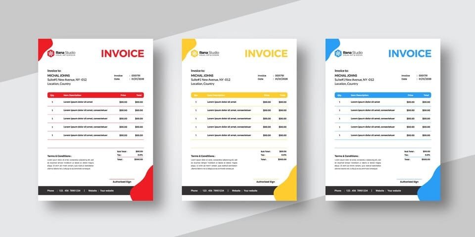 Invoice/Receipt Voucher freepicdownloader.com minimal professional business invoice design template large
